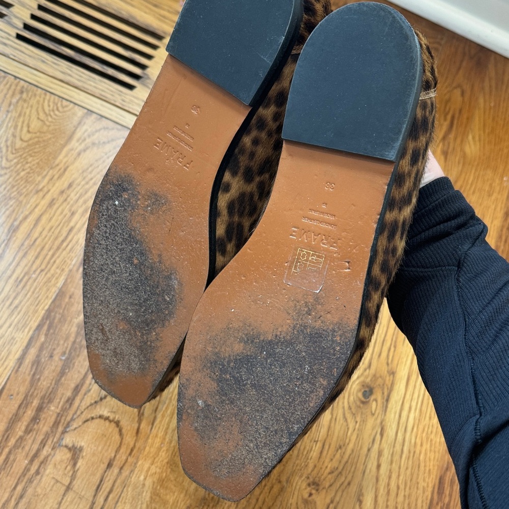 Frame Ponyhair Leopard Print Loafers - Picture 5 of 6